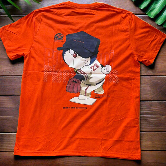 Unisex Cartoon Baseball Graphic T-Shirt – Fun and Sporty Vibes