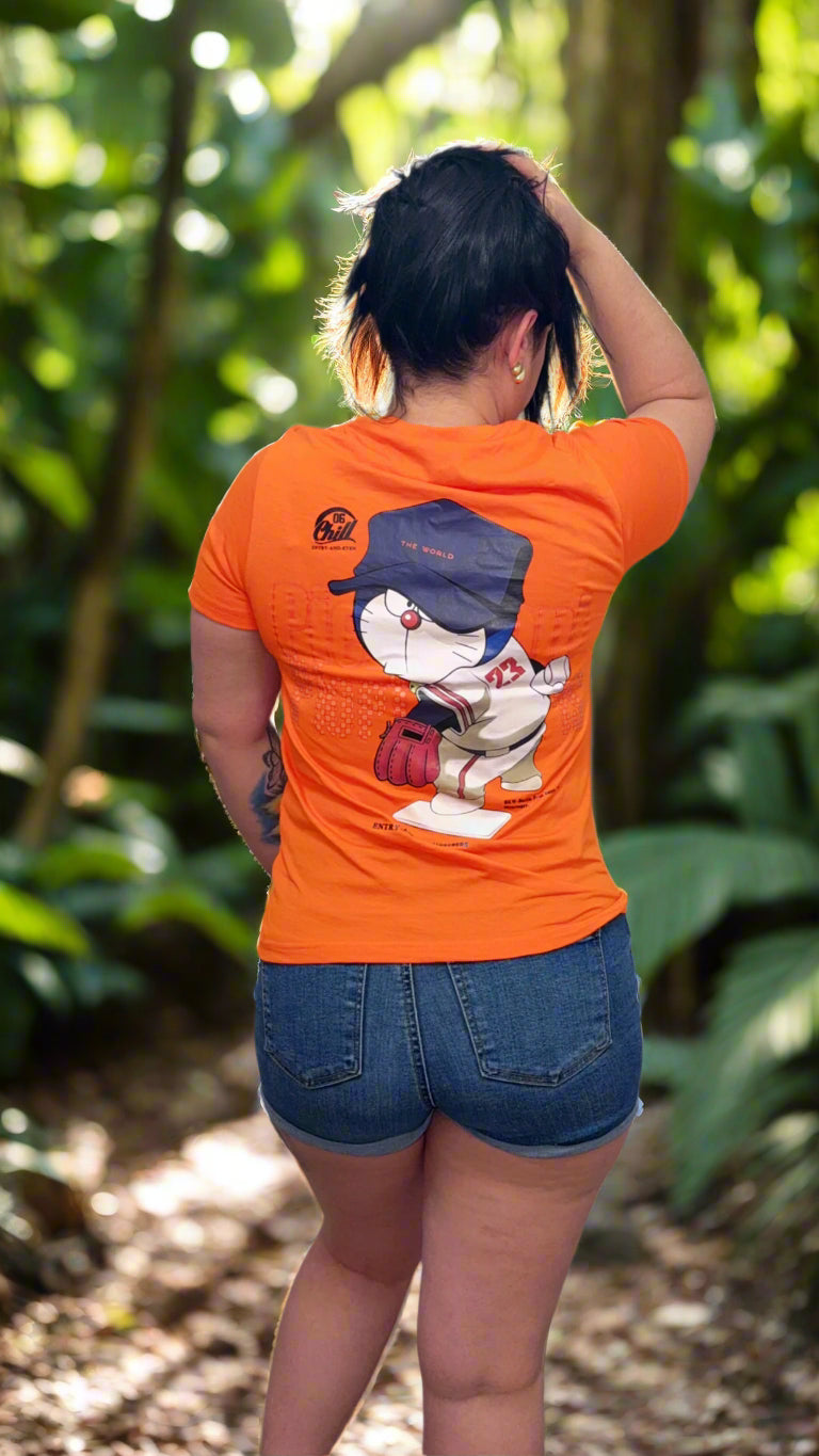 Unisex Cartoon Baseball Graphic T-Shirt – Fun and Sporty Vibes