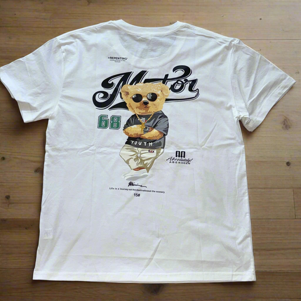 Unisex Teddy Bear Graphic T-Shirt – Casual Street Style